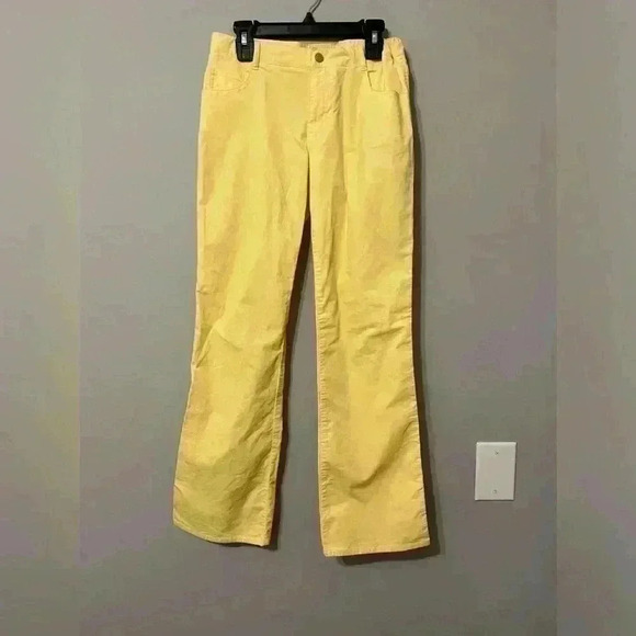 Lilly Pulitzer Yellow Ribbed/Corduroy Youth Pants Size 14 - Picture 1 of 9